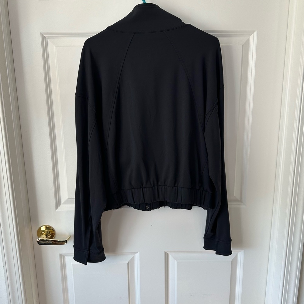 ATHLETA Venice Black Bomber Jacket Size XL - Picture 2 of 13